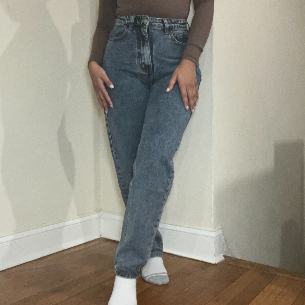 Acid Wash High Waist Mom Jeans